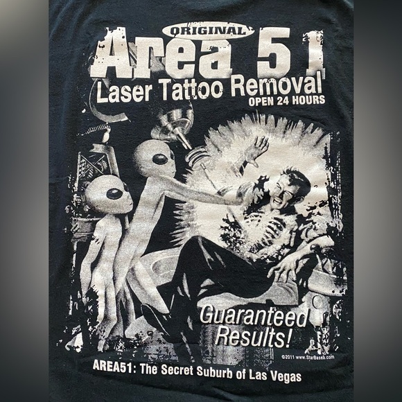 Area 51 T-shirt black size large good condition worn once them packed away - Picture 3 of 3